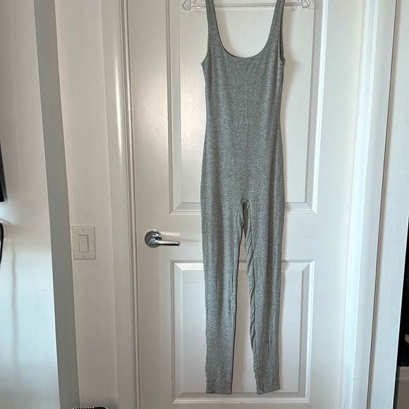 DOUBLE LINED Grey Bodysuit - Picture 1 of 3